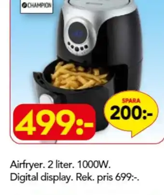 Airfryer 2 Liter 1000 W. Digital Display