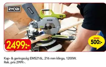 Bo Ohlsson Kap-& geringssåg EMS216L erbjuda