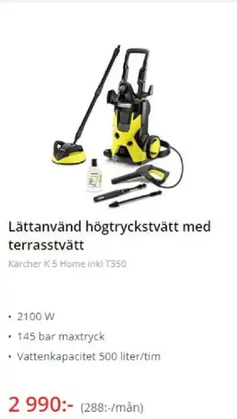 NetOnNet Lättanvänd högtryckstvätt med terrasstvätt erbjuda