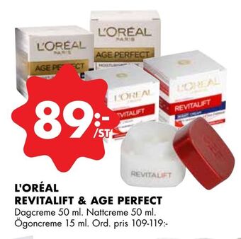 ÖoB L'oréal revitalift & age perfect erbjuda