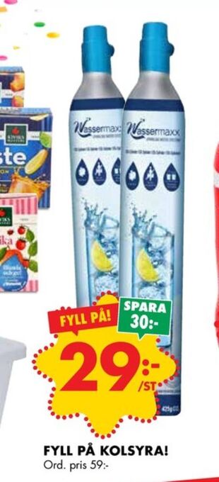 ÖoB Wassermaxx kolsyrepatron erbjuda