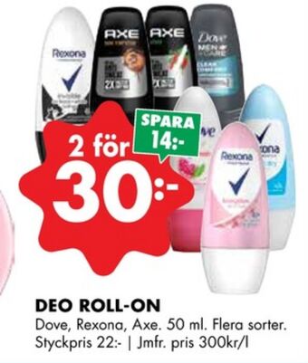ÖoB Dove deodorant erbjuda