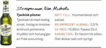 Coop Staropramen Non Alcoholic Tjeckisk Pilsner erbjuda