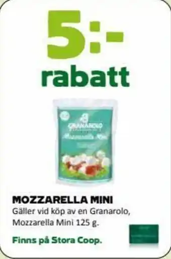 Coop Mozzarella Mini erbjuda