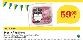 Hemköp Svensk fläskkarre 1kg erbjuda