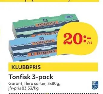 Hemköp Tonfisk 3+pack 3x80g erbjuda