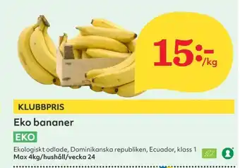 Eko bananer 1kg
