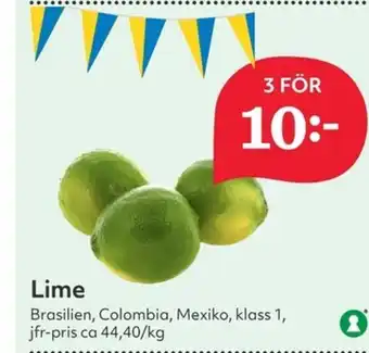 Hemköp Lime 3st erbjuda