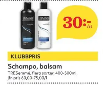 Hemköp Schampo, balsam 400-500ml erbjuda