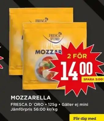 Willys Mozzarella 2x125g erbjuda