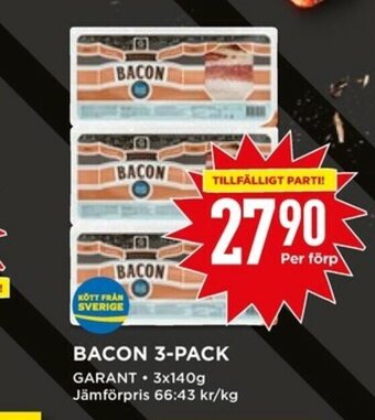 Willys Bacon 3-pack erbjuda