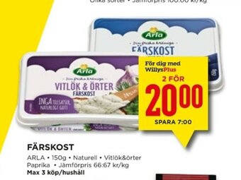 Willys Färskost erbjuda