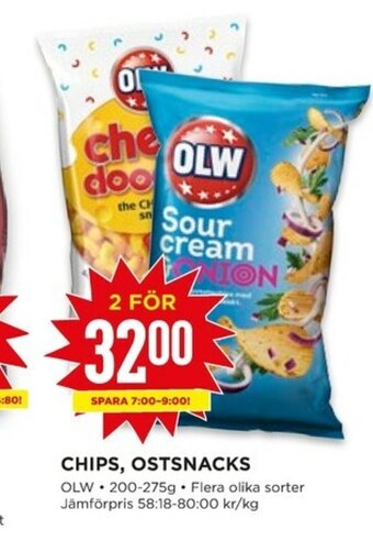 Willys Chips, Ostsnacks erbjuda