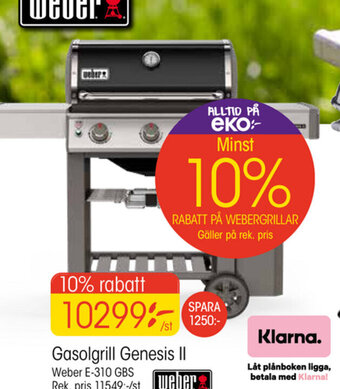 EKO Gasolgrill Genesis erbjuda
