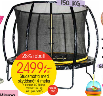 EKO Studsmatta Med Skyddsnät 4 Meter erbjuda