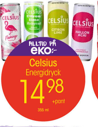 EKO Celsius Energidryck erbjuda
