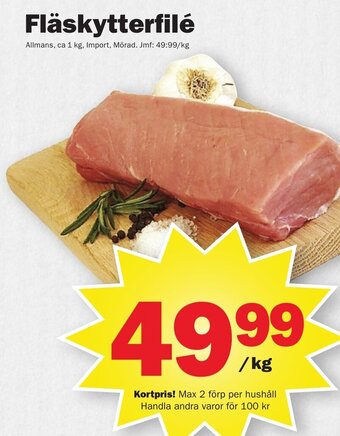 Pekås Fläskytterfilé erbjuda