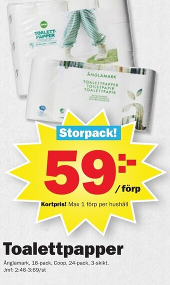 Pekås Toalettpapper erbjuda