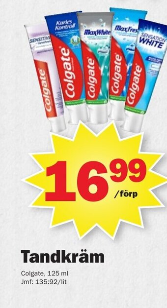 Pekås Colgate Tandkräm erbjuda
