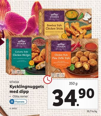 Lidl Kycklingnuggets med dipp erbjuda