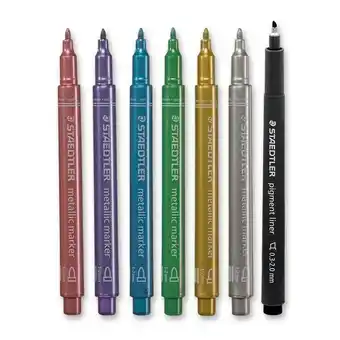 Staedtler metallic marker+pigment liner