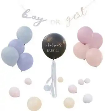 Jollyroom Ginger ray gender reveal ballong, rosa/blå erbjuda