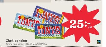 Hemköp Tonys chocolonely chokladkaka erbjuda