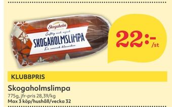 Hemköp Skogaholmslimpa erbjuda