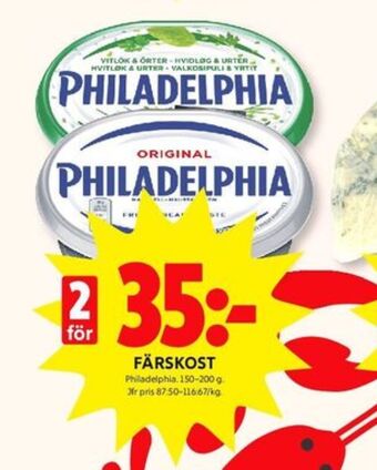 ICA Kvantum Philadelphia färskost erbjuda