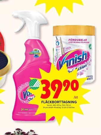ICA Kvantum Vanish oxi action fläckborttagning erbjuda