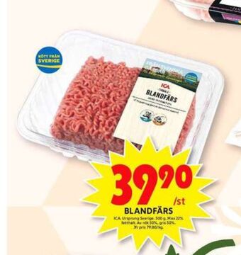 ICA Maxi Ica blandfärs erbjuda