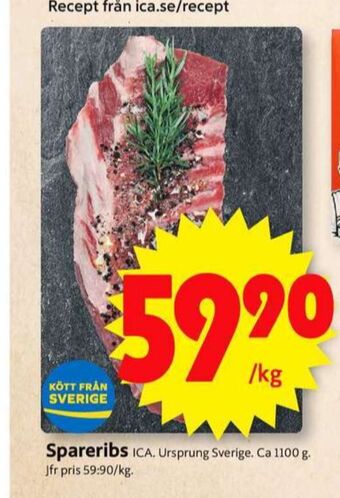 ICA Supermarket Ica spareribs erbjuda