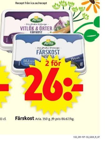 ICA Supermarket Arla färskost erbjuda