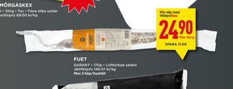 Willys Garant salami erbjuda