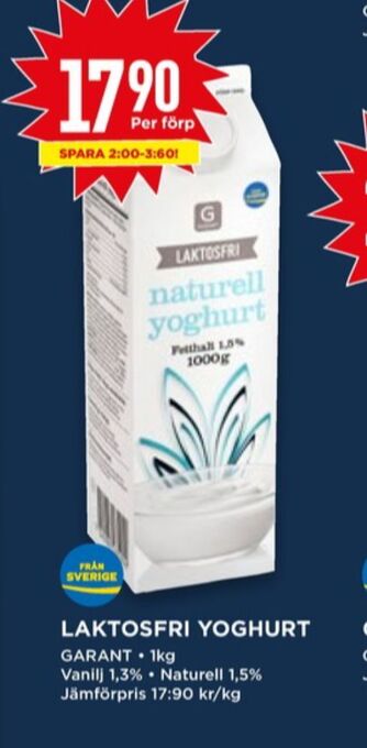 Willys Garant yoghurt erbjuda