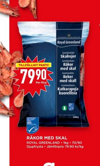 Willys Hemma Royal greenland räkor med skal erbjuda