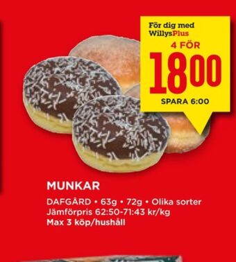 Willys Hemma Dafgårds butiksbakat kaffebröd erbjuda