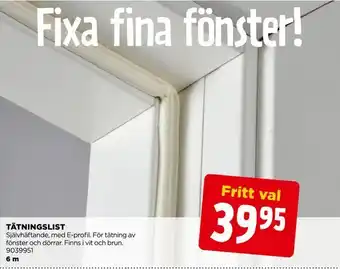 Jem&Fix Tätningslist erbjuda