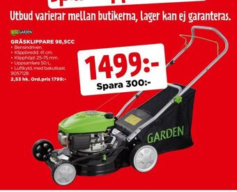Jem&Fix Gräsklippare 98,5cc erbjuda