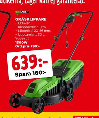 Jem&Fix Gräsklippare erbjuda