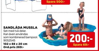 Jem&Fix Sandlåda mussla erbjuda