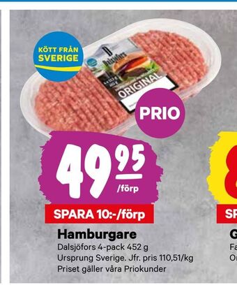 City Gross Hamburgare erbjuda
