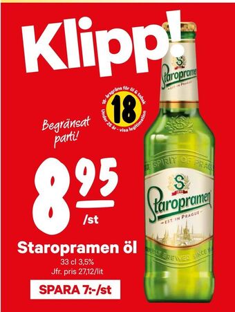 City Gross Staropramen öl erbjuda