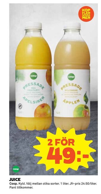 Coop Extra Juice erbjuda