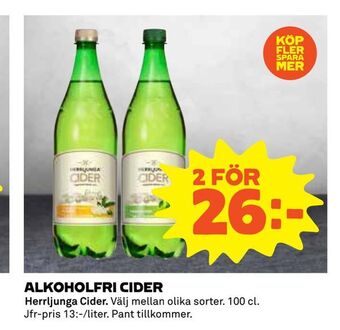 Coop Extra Alkoholfri cider erbjuda