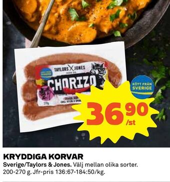 Coop Konsum Kryddiga korvar erbjuda