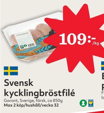 Hemköp Svensk kycklingbröstfilé erbjuda