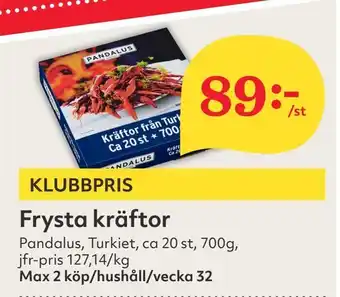 Hemköp Frysta kräftor erbjuda