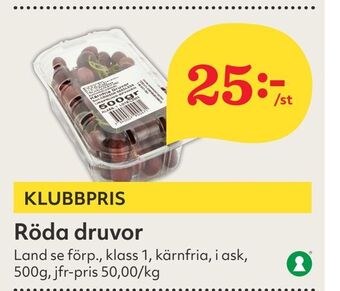 Hemköp Röda druvor erbjuda