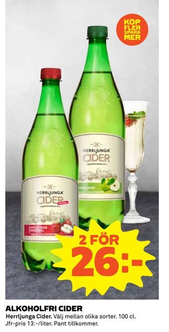 Coop Konsum Alkoholfri cider erbjuda